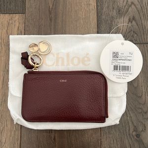 Chloe Alphabet Coin Purse Burgundy